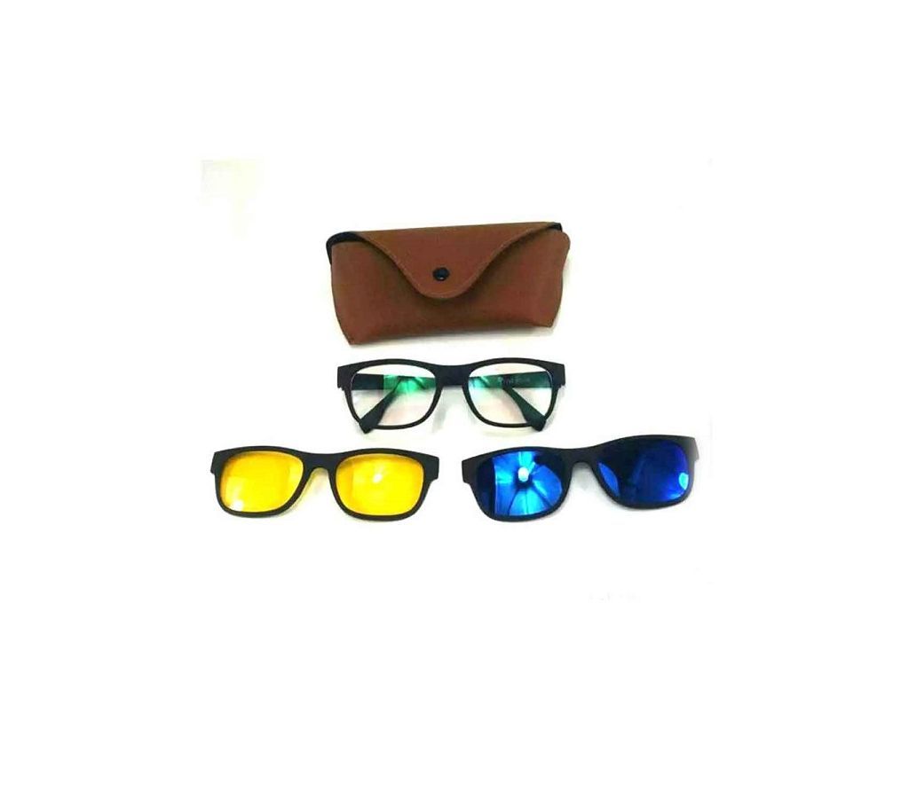 Magic Vision Quick 3 in 1 Unisex Magnet Sunglasses 