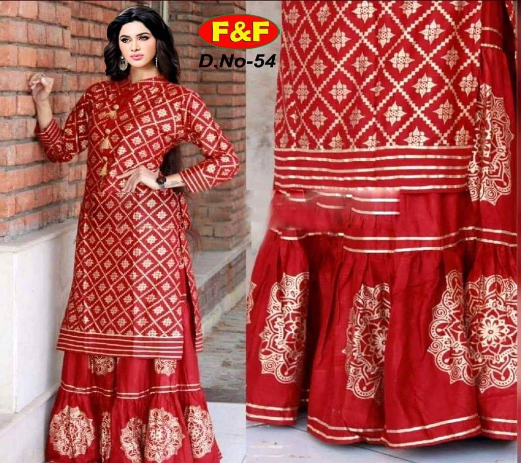 Unstitched Cotton Three-piece with block print (copy)
