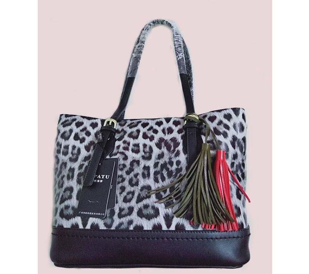 Animal printed leather bag