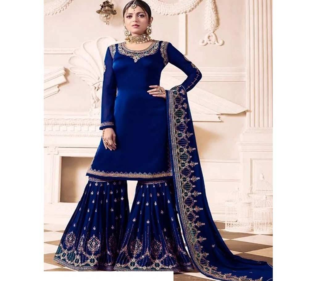 Semistitched Embroidery Gown 