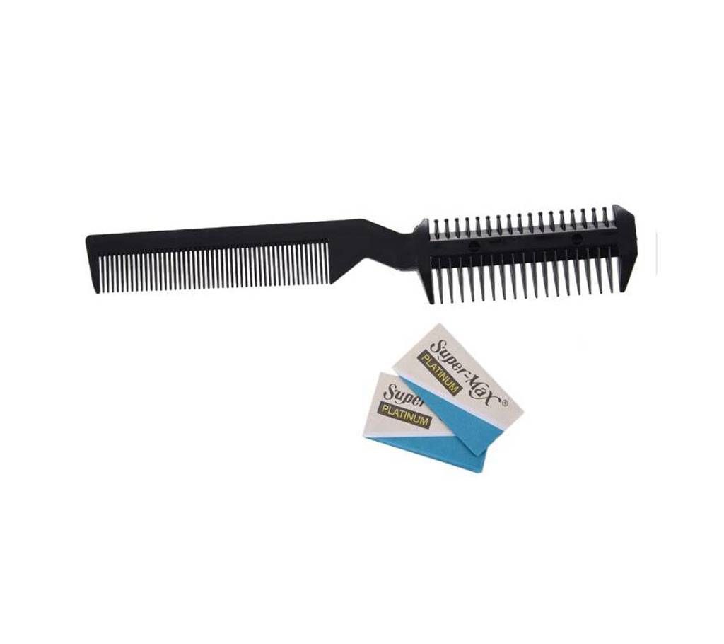 BEST Black Handle Hair Razor Cutting Fine Comb for Lady