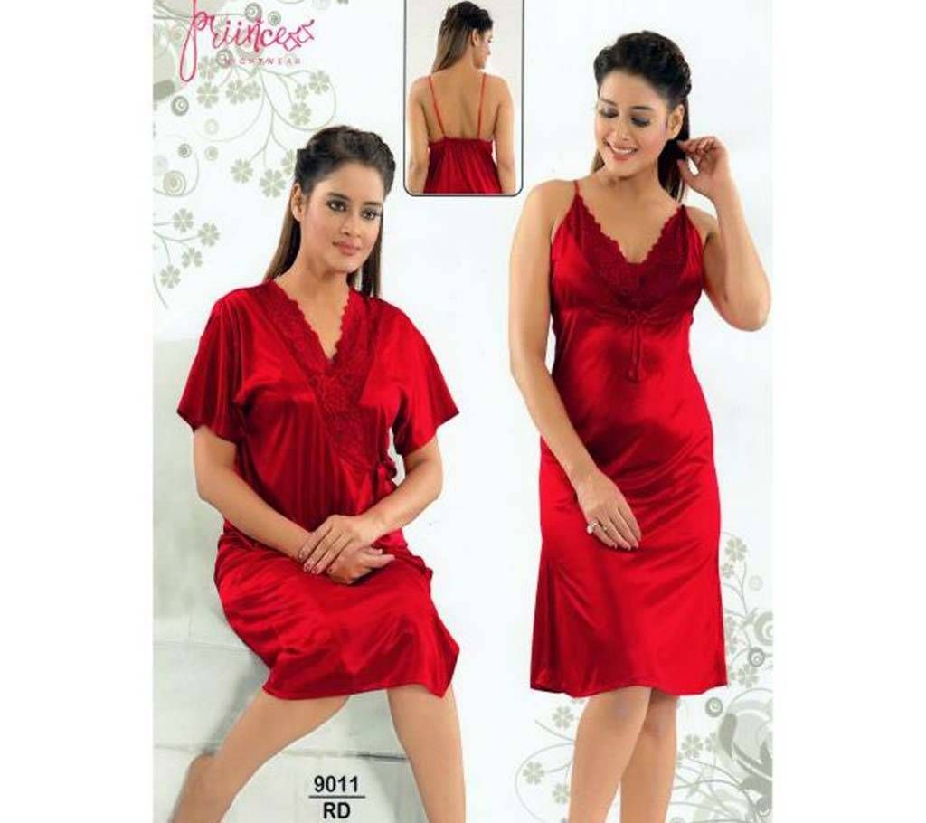Fashionable Two Part Nighty-9011 RD