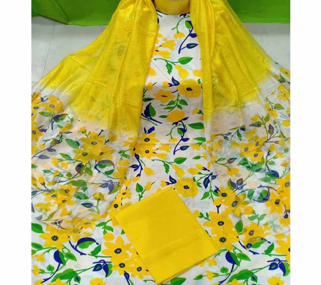 Unstiched skin cotton three piche