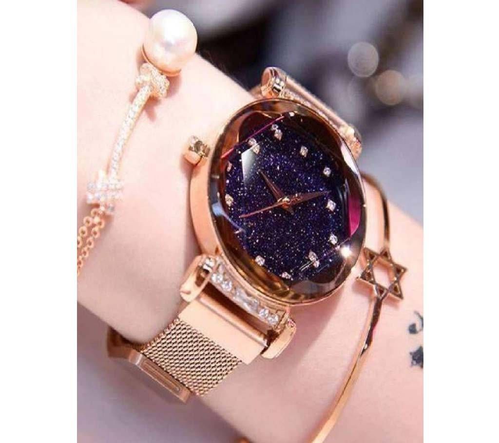 Dior Ladies Analog Watch - Golden 01 - SKA