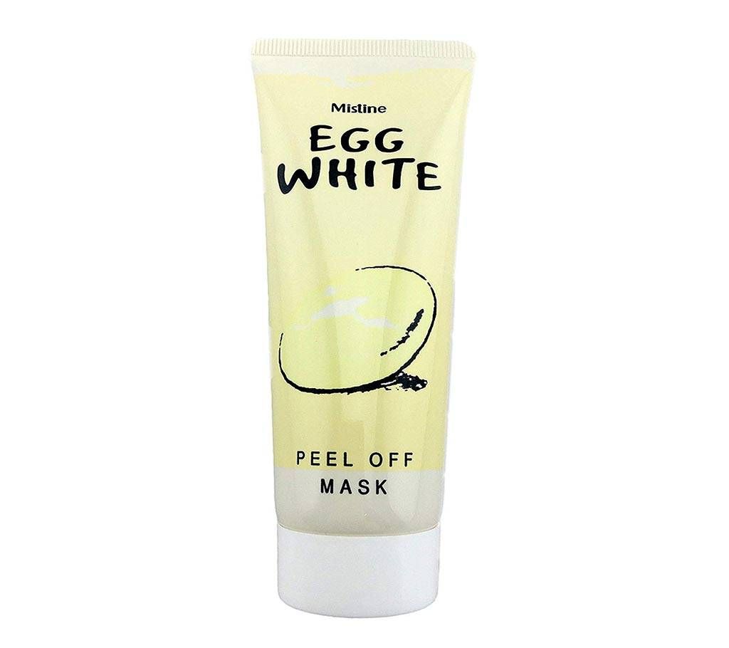 Mistine Egg White Whitening Poreless & Anti-Blackhead Peel Off Facial Mask - 100gm (China)