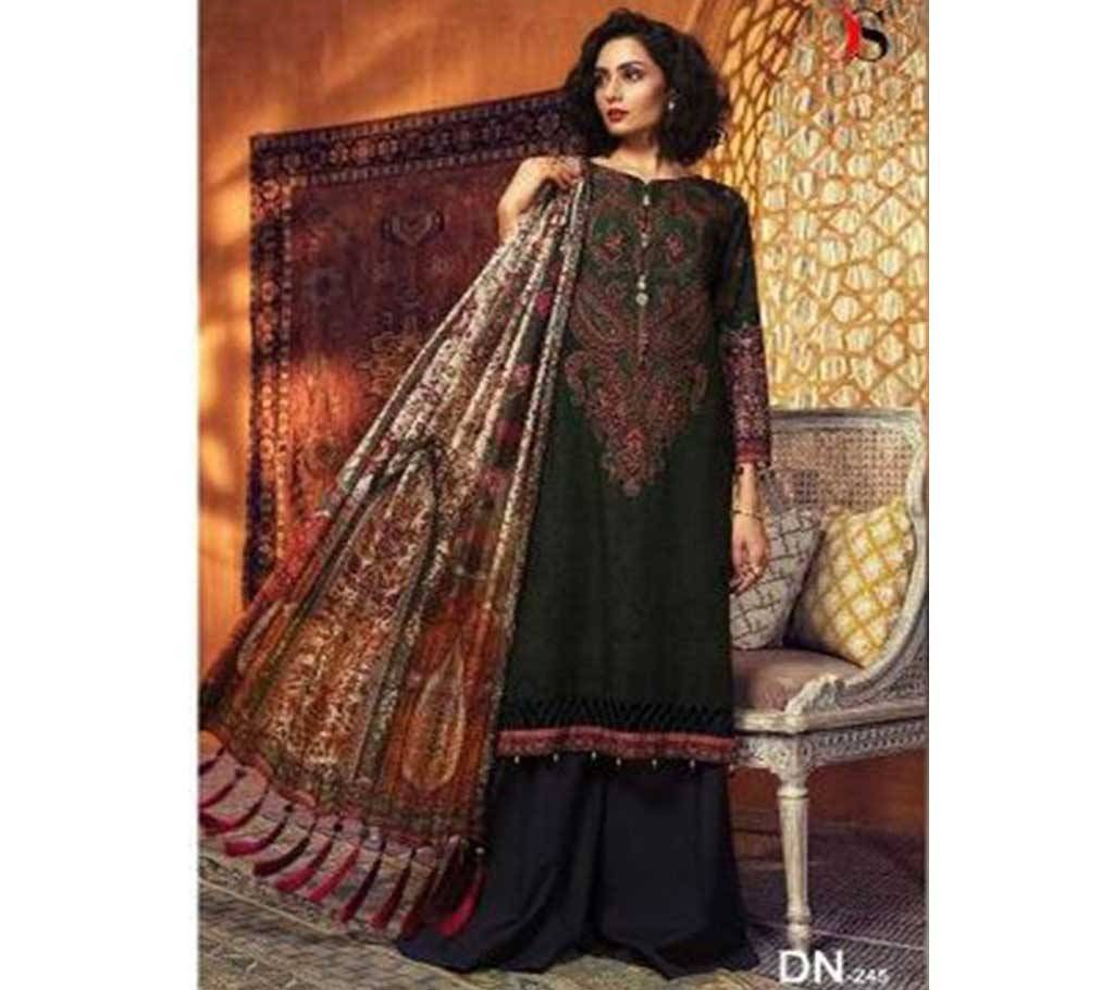 Deepsy Suits Mprint Unstitched Cotton 3Pcs- 245