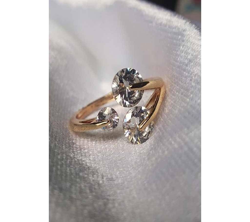 Triple Stone Finger Ring