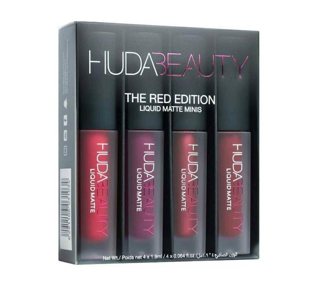 Huda Beauty Red Edition Lipstick-4 pcs