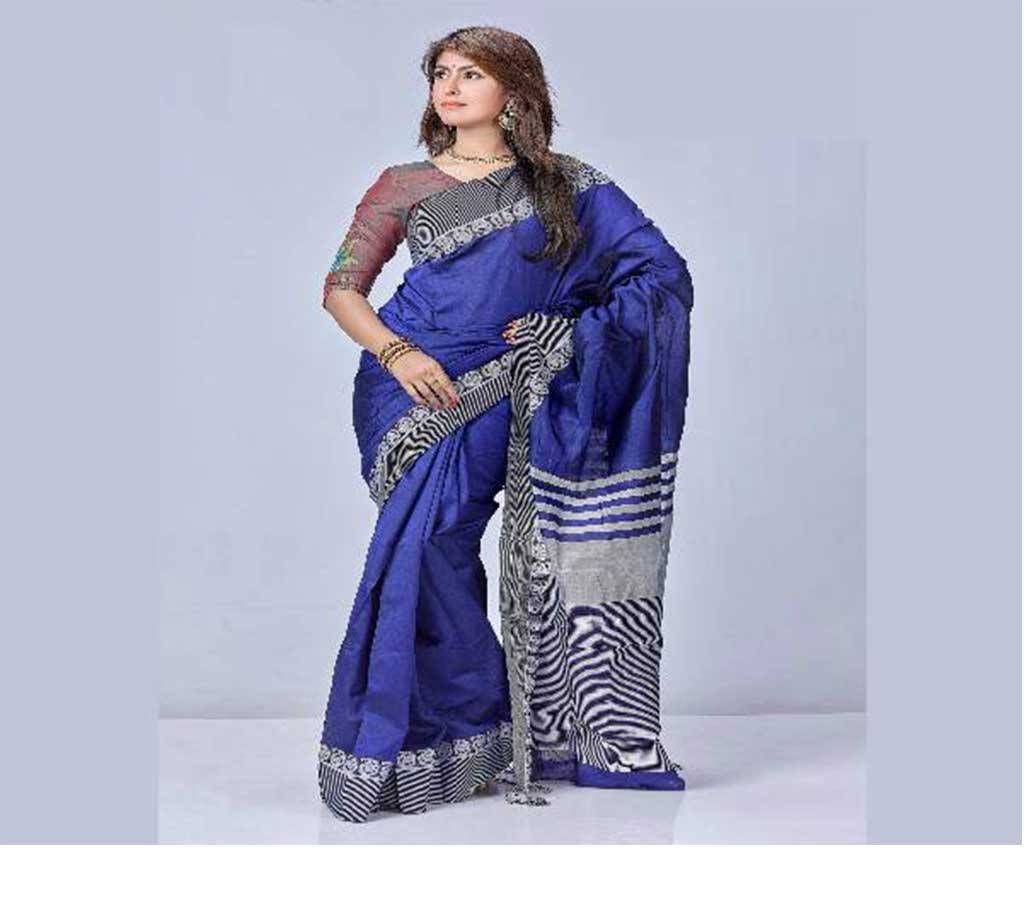 Blue Aura Silk Sharee