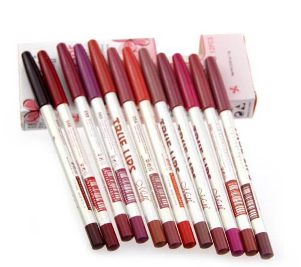 12pcs Waterproof 12 colors Menow Lip Liner pencil