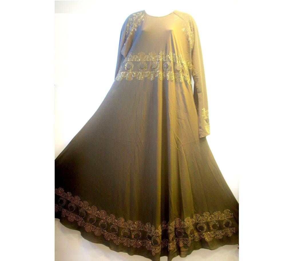 Ladies Diamond Georgette 44 Button Borka 