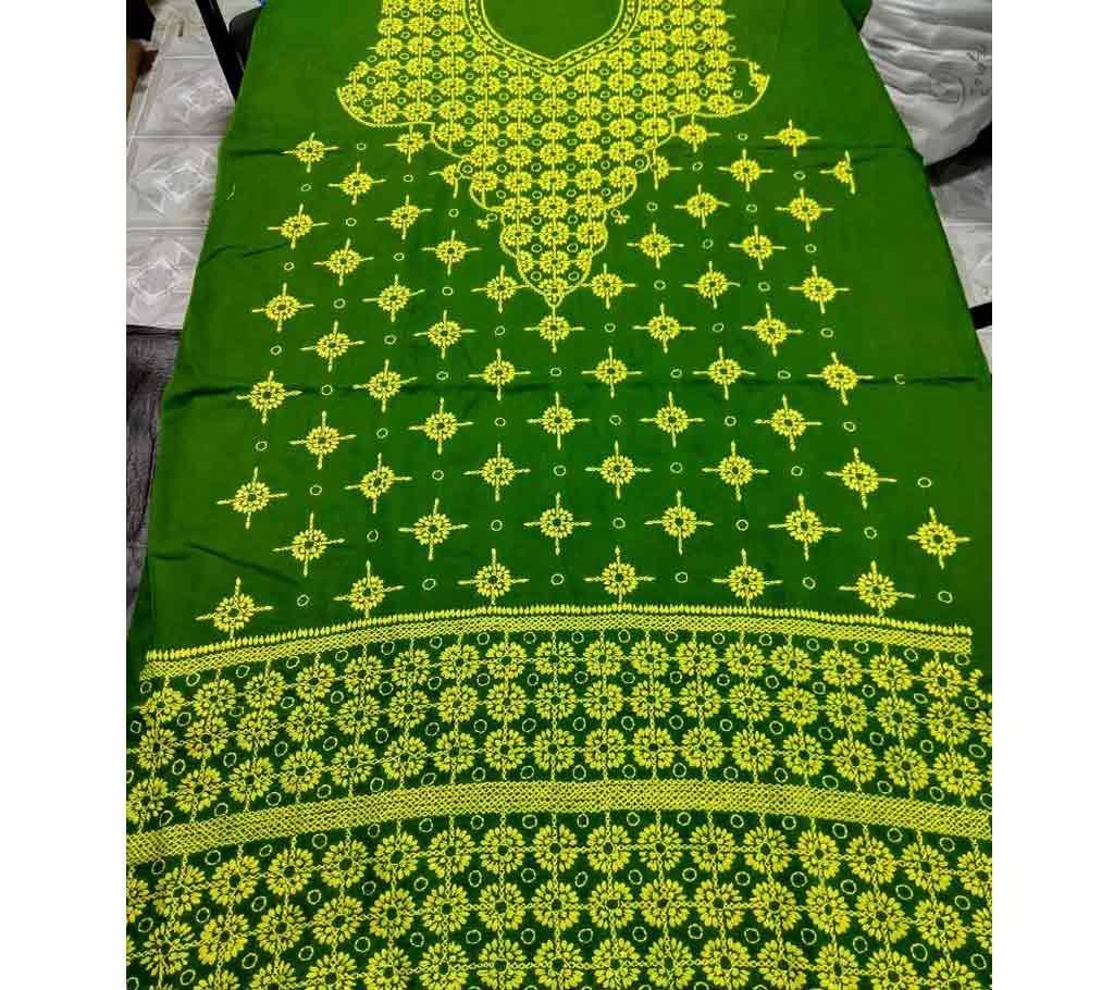 Unstitched Handcrafted Women Casual Cotton Dress