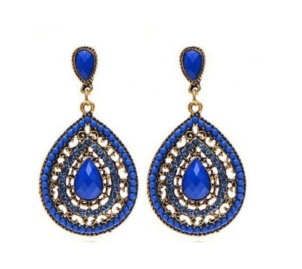 Chia Fashion Gemstone Tassel Earrings (by Pink Point - CHIA08)