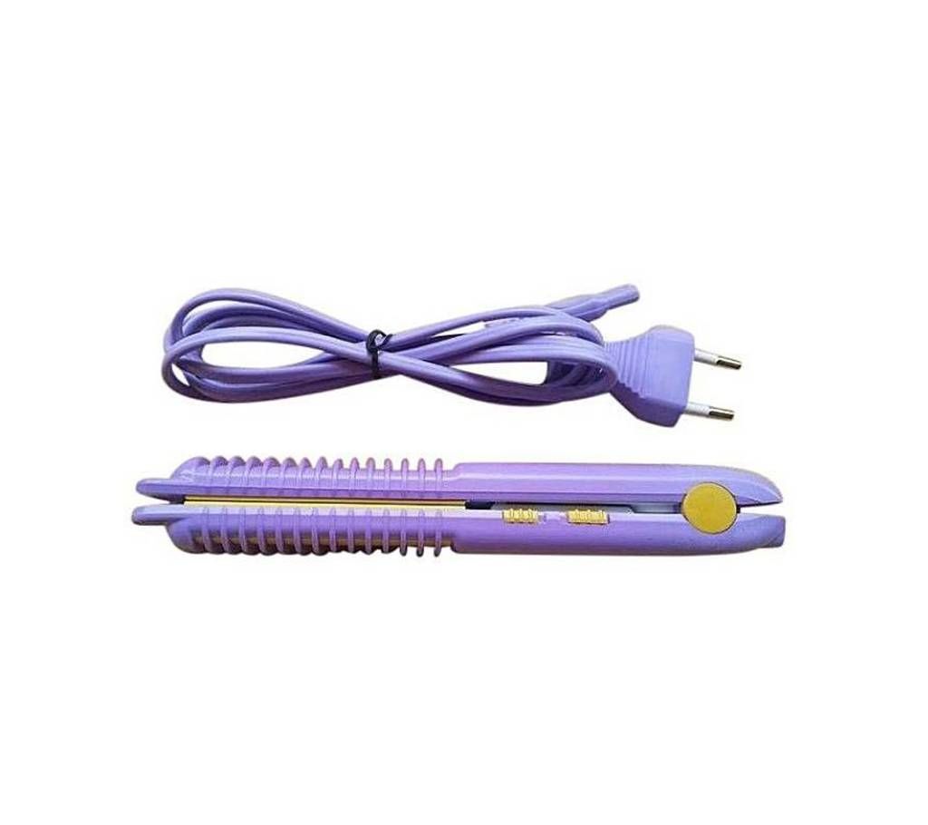 Gemei 2 In 1 Mini Hair Straightener Plus Free Gift - Slate Blue