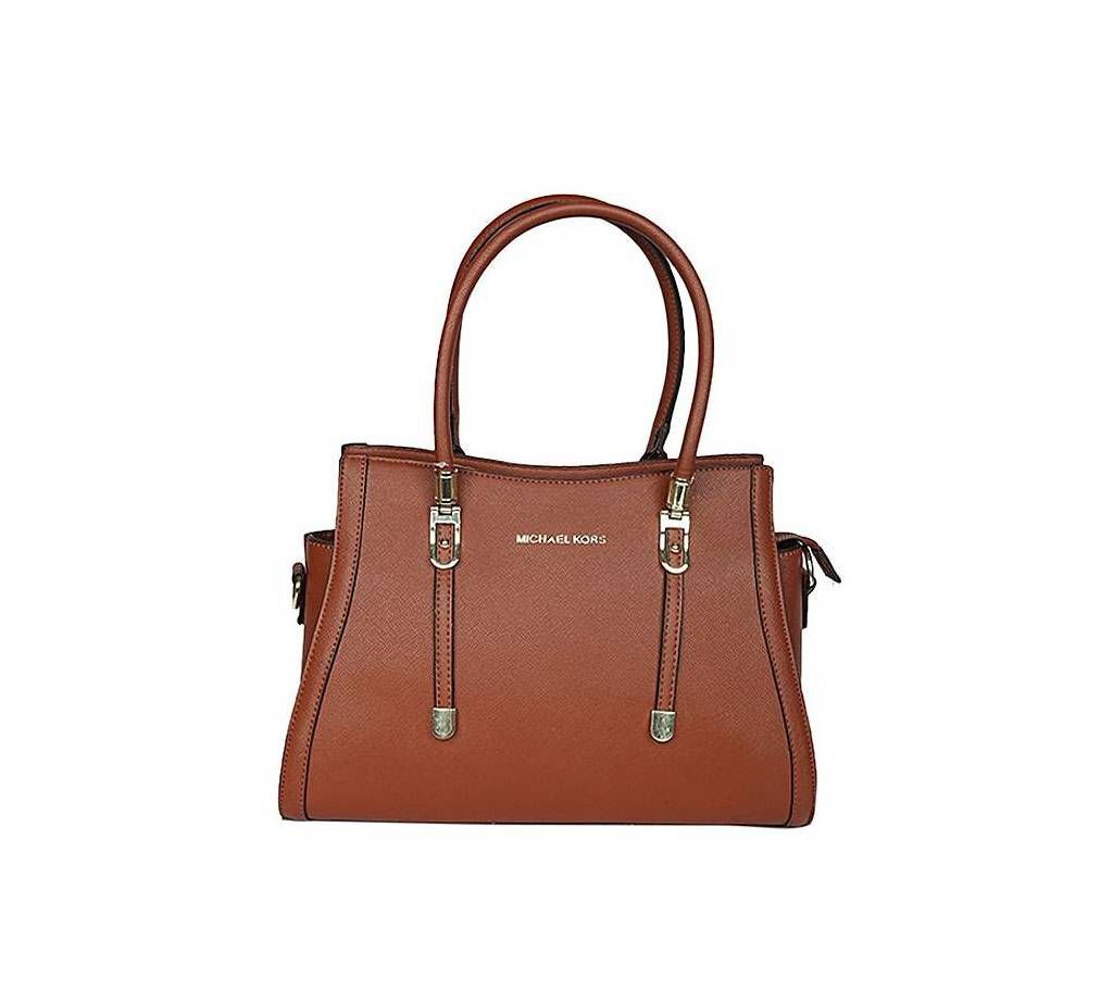 Artificial Leather Ladies Shoulder Bag For Women - Dark Brown