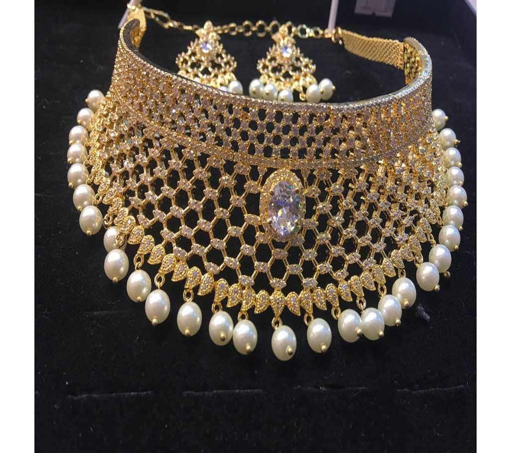 DAIMOND CUT Stone Setting Necklace 