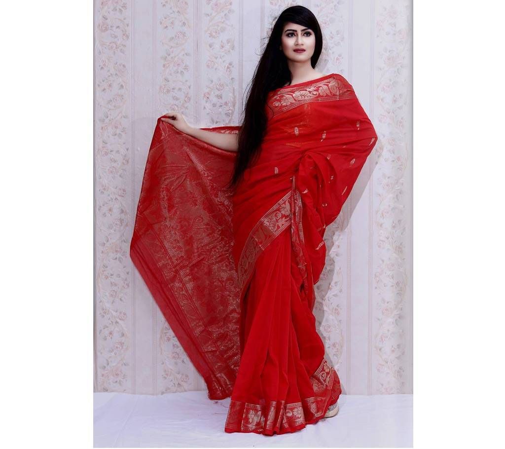 Half Silk Sharee with blouse piece 