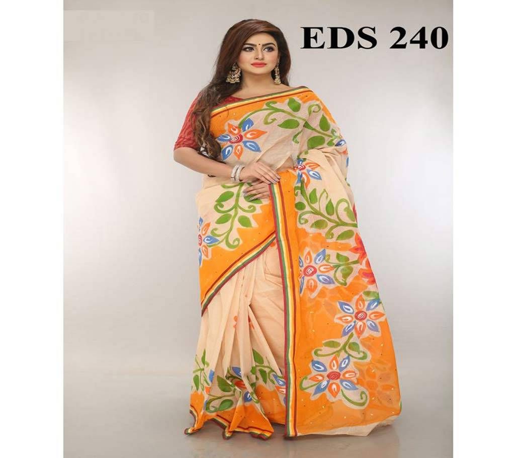 Coton Hand Printed Saree
