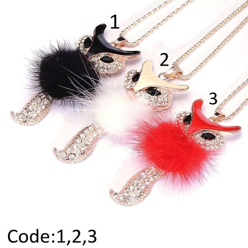  White Fox Necklace For Women