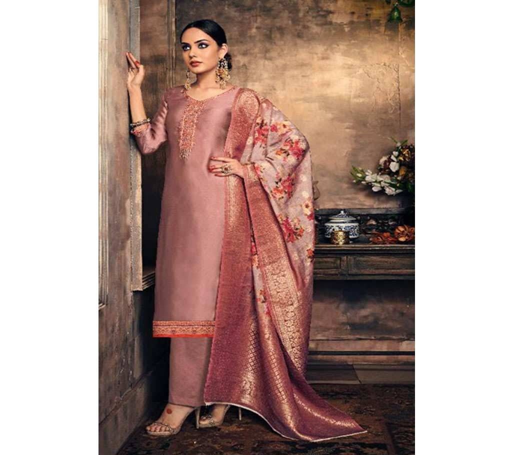 HANSA PRINT HUSNA BANARAS VOL 9 EXCLUSIVE COLLECTION OF SALWAR KAMEEZ DUPATTA SET ( DEEP PINK )