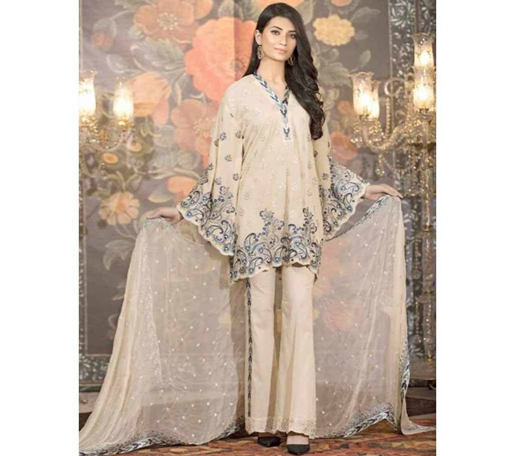 Johra Pinks Eid Festive Vol 2 - JH 217/A - Light Cream - LKC