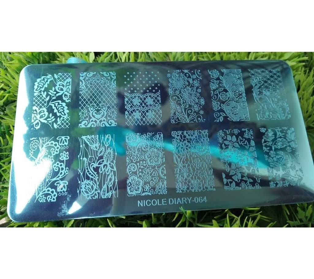 Nicole Diary Stamping Plate (064) Nail Art Tool