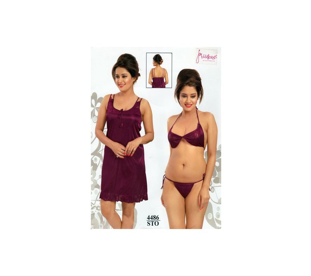 Fashionable Three Part Nighty-4486 STO