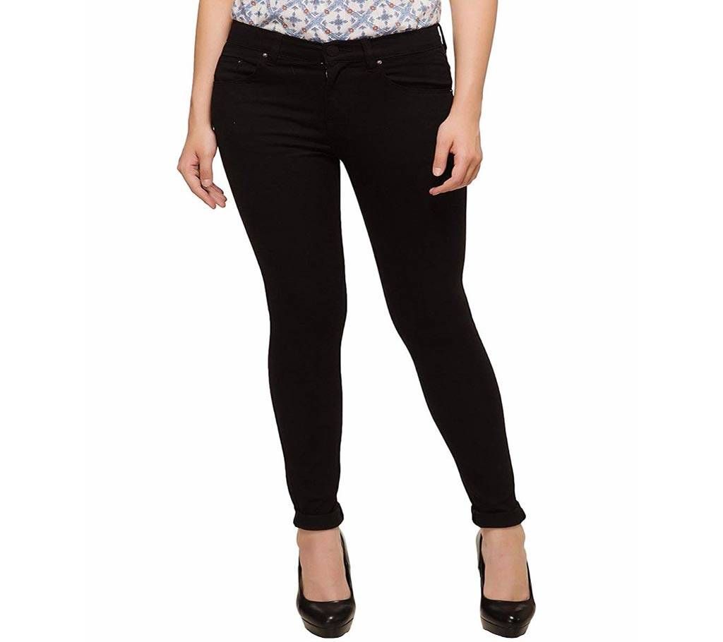black spandex narrow jeans
