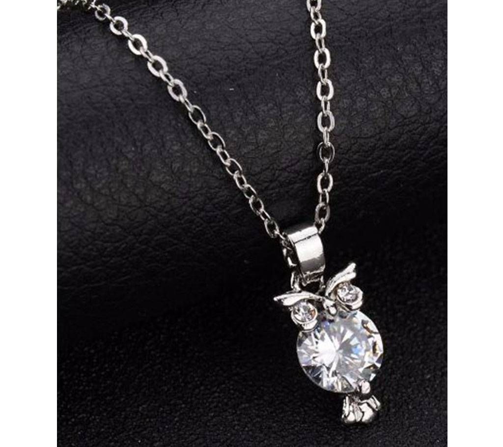 Adjustable Long Crystal Zircon Owl Pendants Necklace For Women