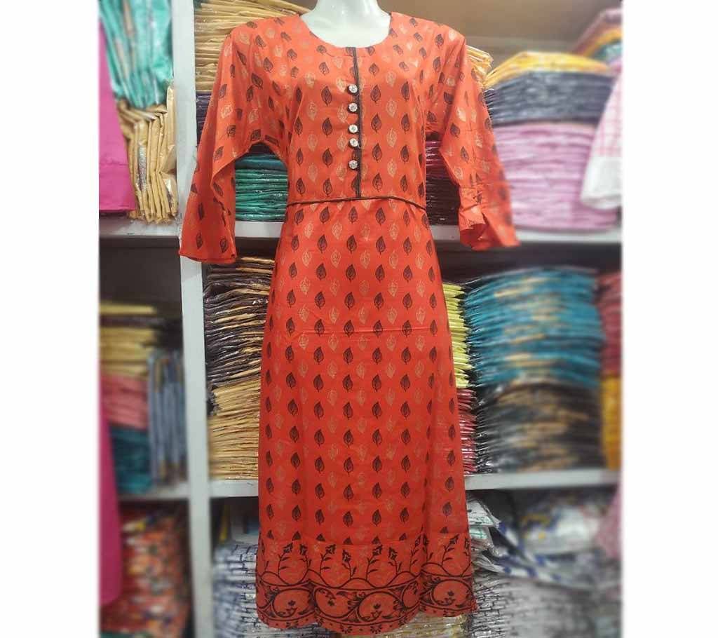 Pata Lilen Long Kurti