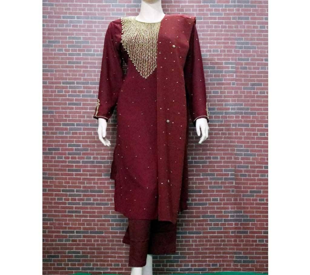 Stone Work Georgette 3Pcs for Woman