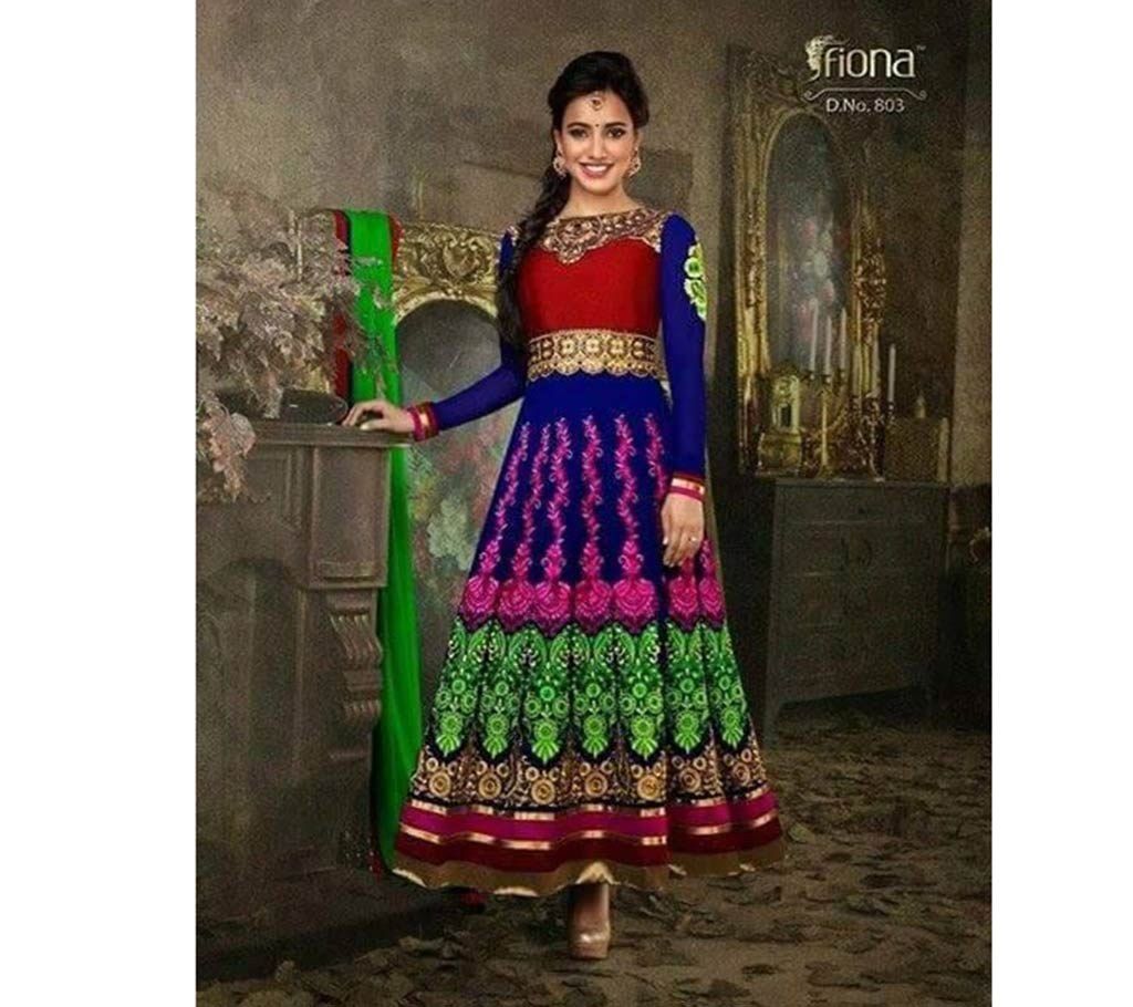 Semi Stitched  Indian Georgette Dress 