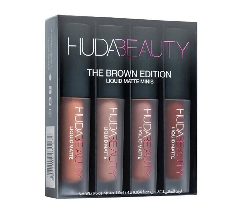Huda beauty Brown Edition Lipstick-4 pcs