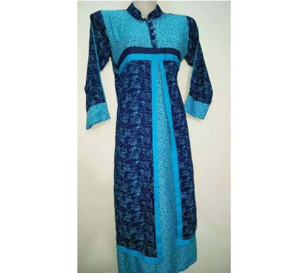 Screen Printed 2 part Round Linen Kameez