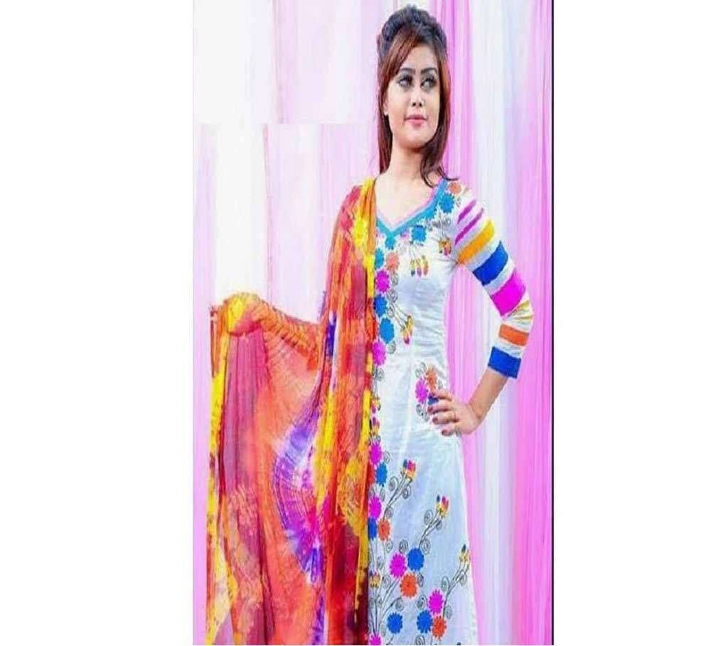 un stitched block printed cotton salwar kameez replica 