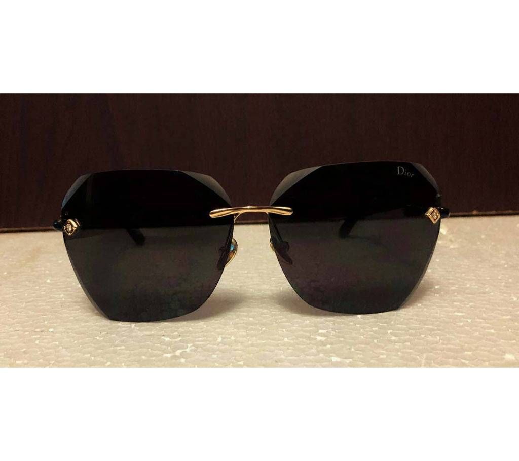 Ladies Rimless Black Sun glass