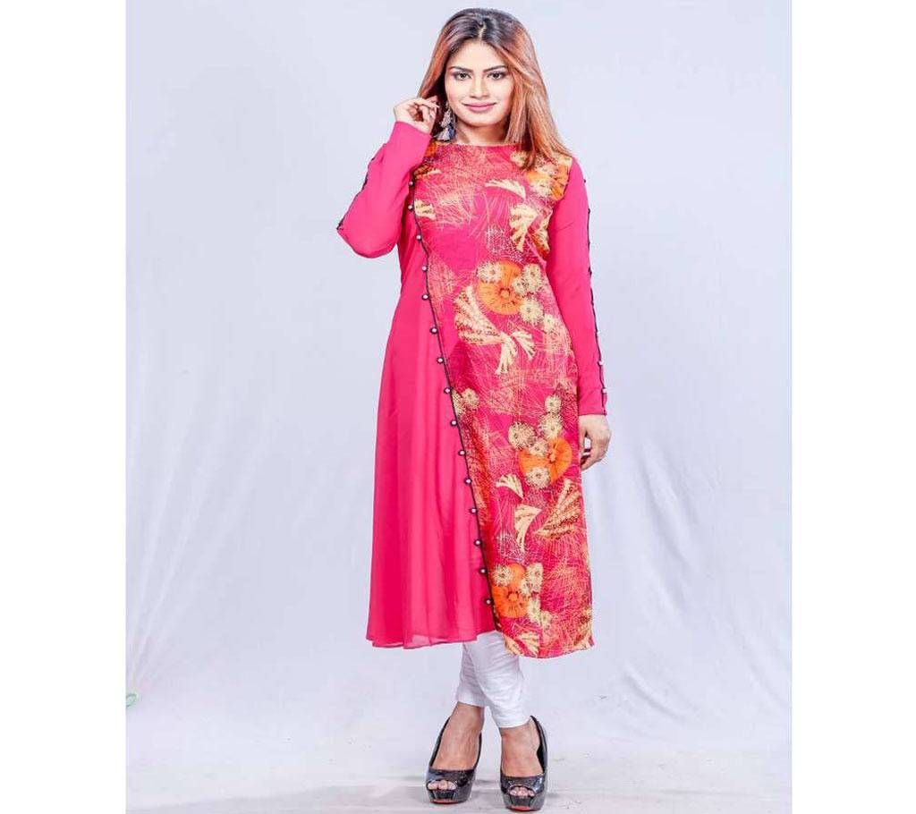 Dark Red  Georgette Kurti for Women