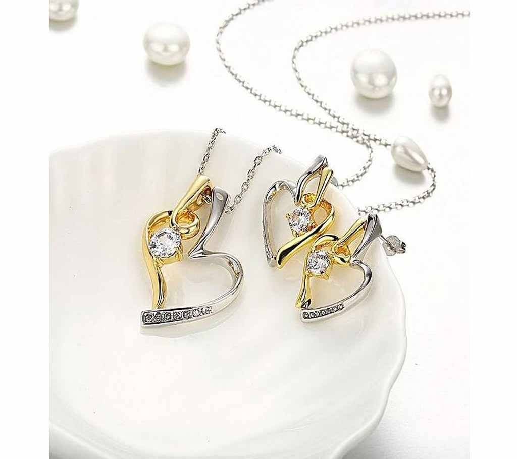 Silver and Golden Zinc Alloy Jewellery Set for Women