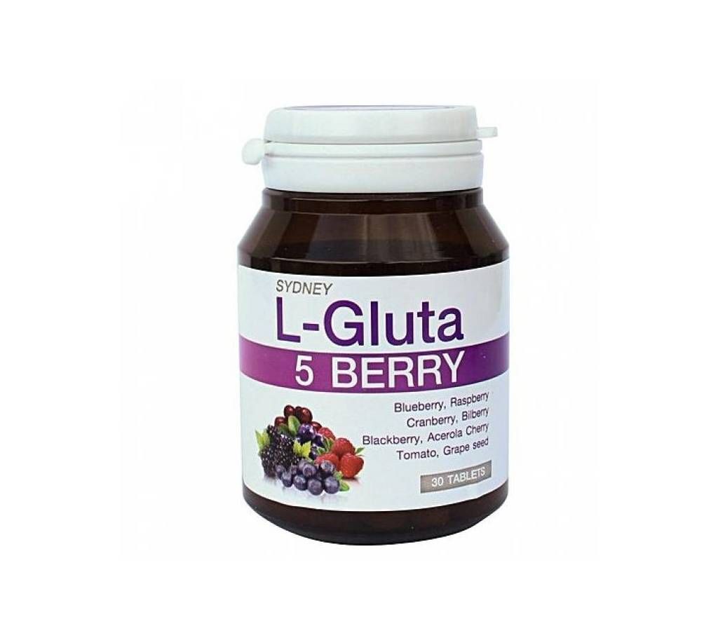 L-Gluta 5 Berry Whitening Skin Anti Aging Good Health +Tracking 45g THAILAND