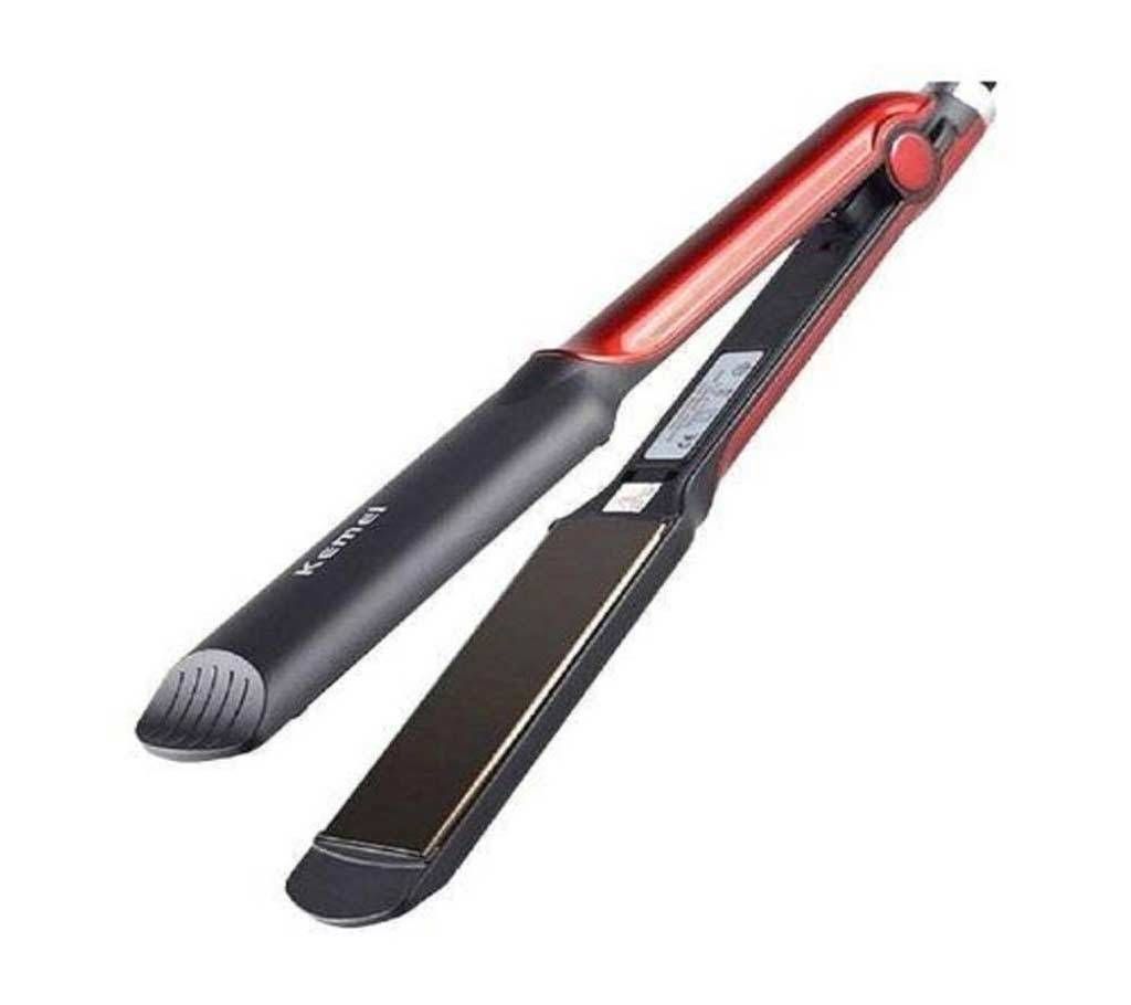 Professional Hair Straightener KM-531- Black and Red