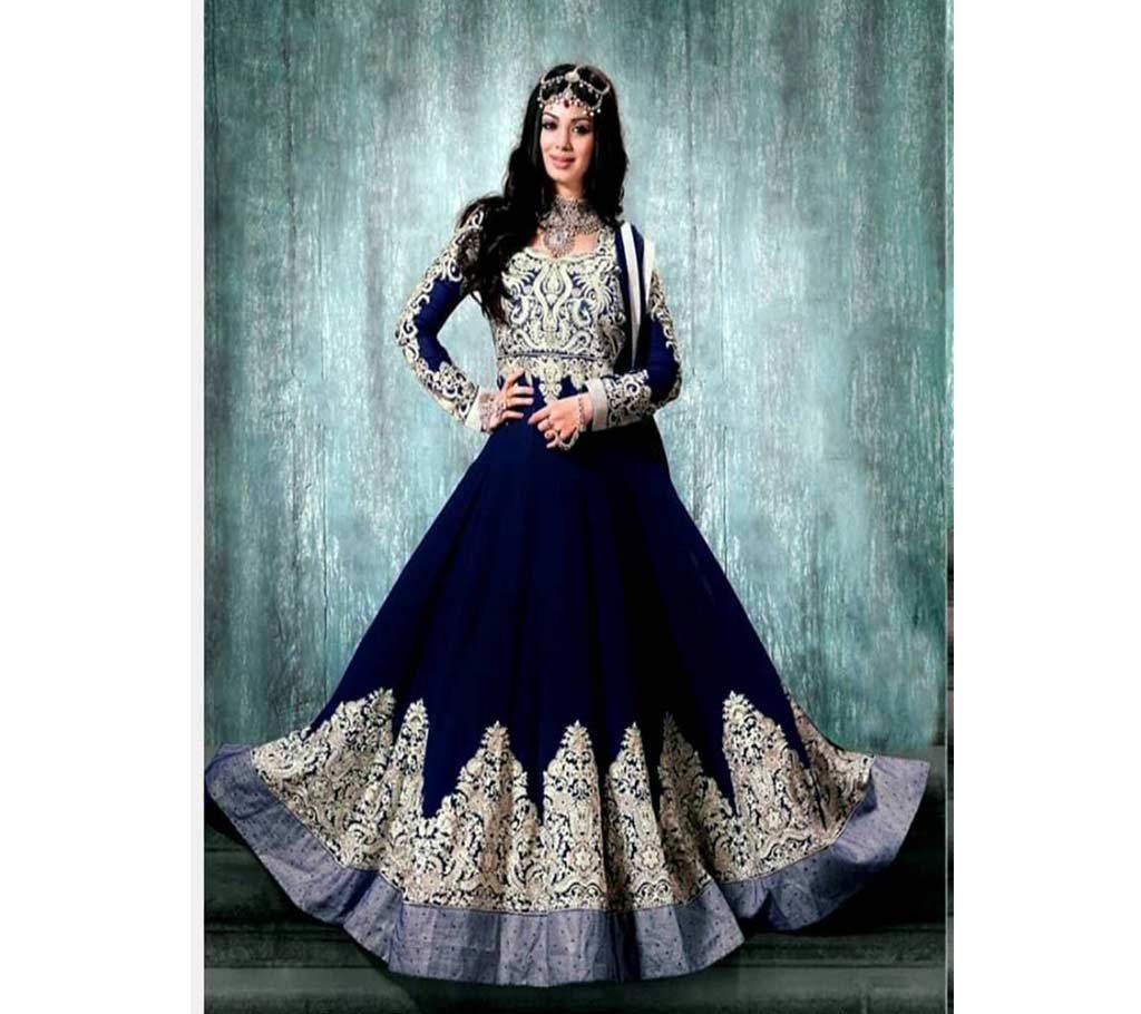 Unstitched Blue Georgette Gown