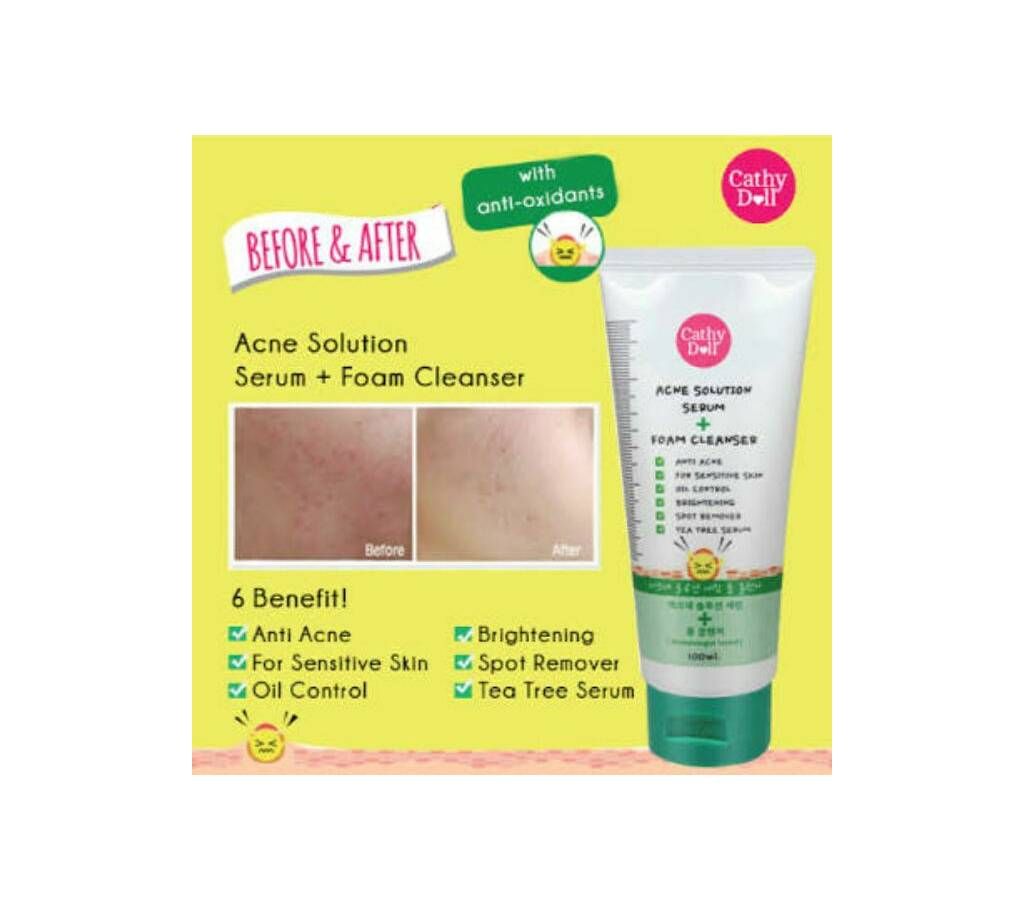 Cathy Doll acne solution serum foam cleanser - KOREA