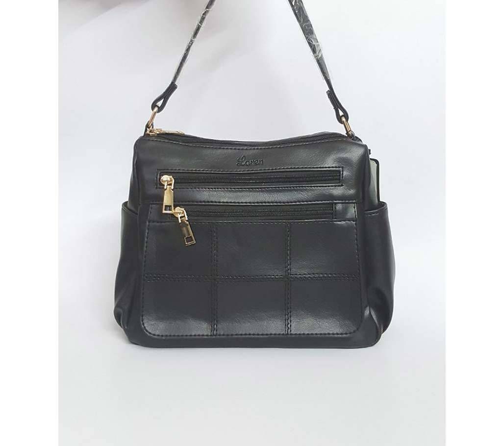 LOREN VIOLET HAND BAG Black
