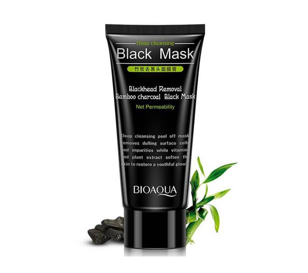 BIOAQUA 60g Bamboo Charcoal Purifying Peel-off Black Mask Blackhead Remover Acne Treatments Face Care Sunction Deep Cleansing China 