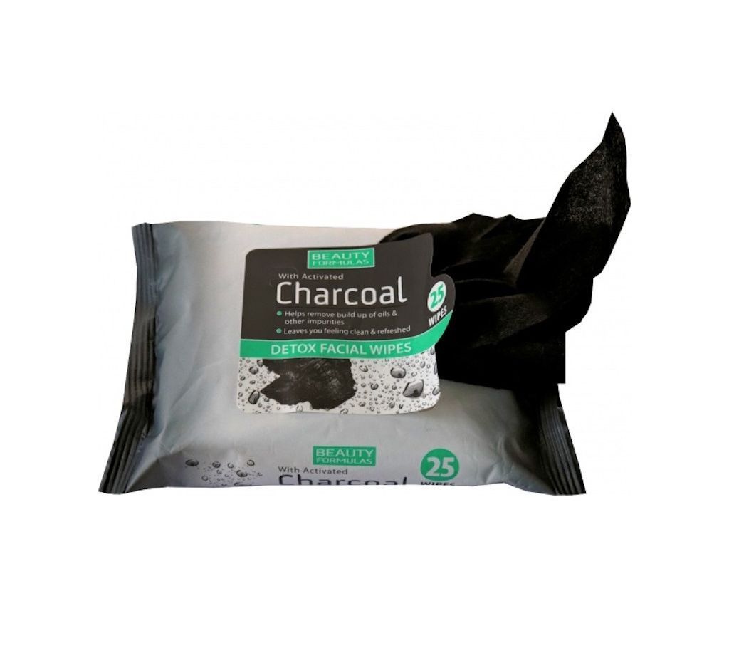 Beauty Charcoal Facial Wipes-25 Pcs.-UK