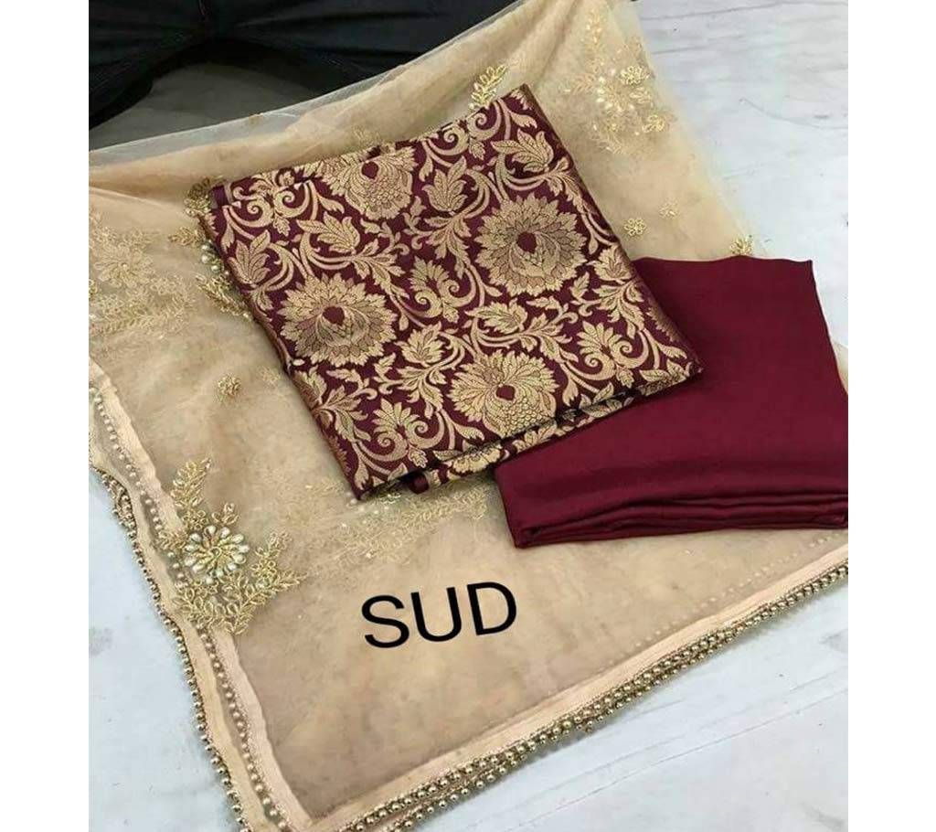 Unstitched Banarasi Brocade Suit