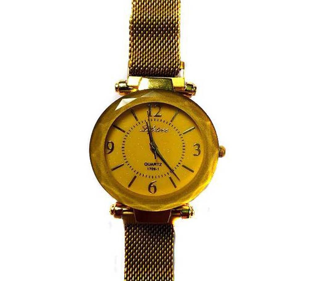Magnetic Ladies wrist watch-Golden