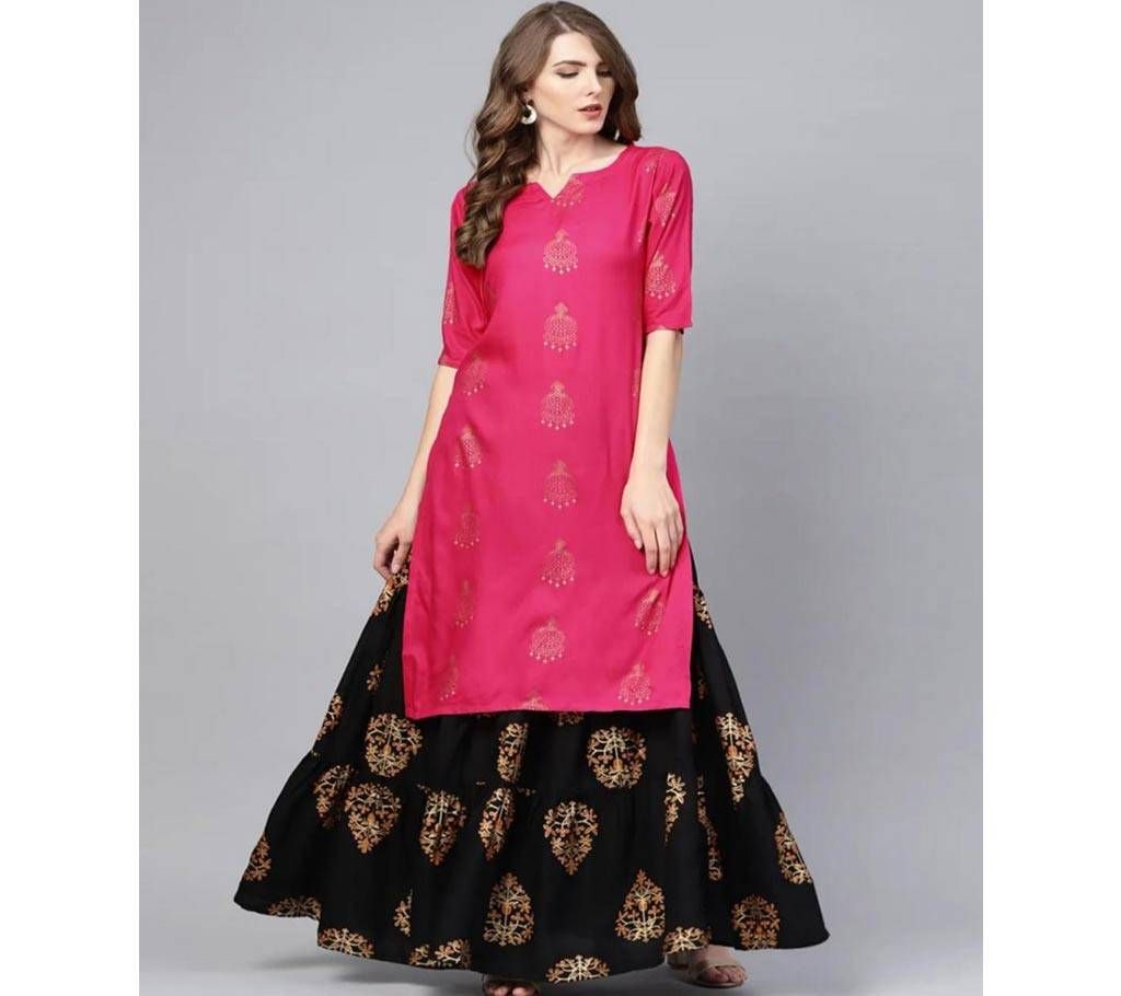 Latest Block Printed Salwar Kameez for Women st-2 pcs 