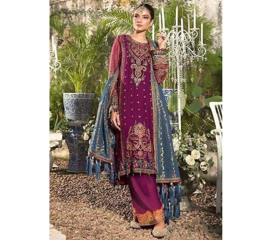 Unstitched Shree Fabs Mbroidered Maria B Vol 7 - 8114 - ASI
