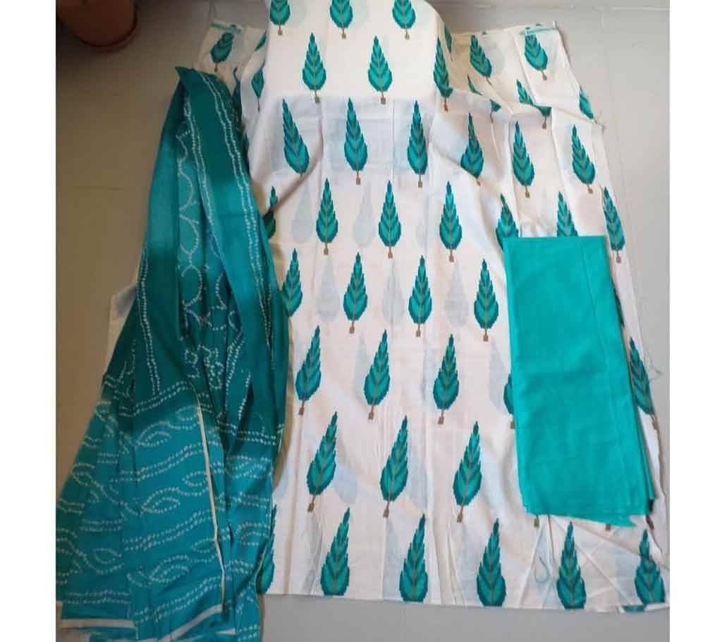 unstitched cotton katan salwar kameez for women 